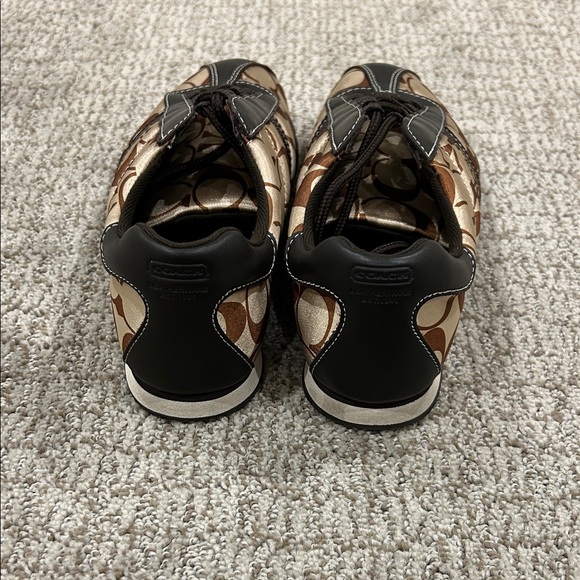 Coach Women's Signature Brown and Black Sneakers - Picture 4 of 9